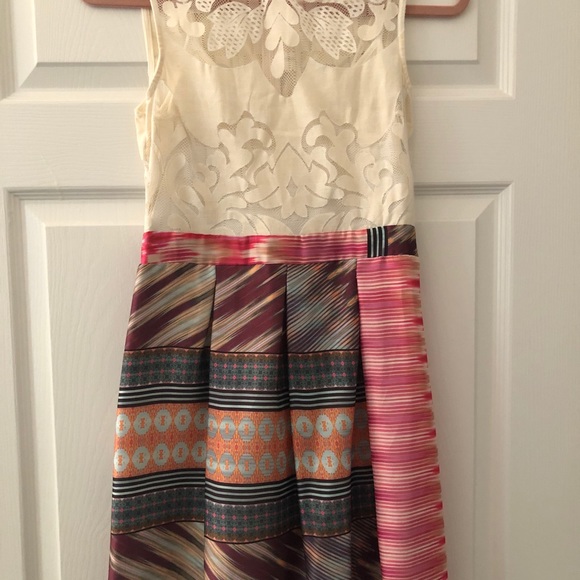Anthropologie Weston cream and patterned dress - Picture 3 of 4